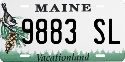 ME license plate 9883SL
