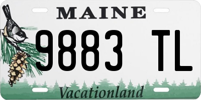 ME license plate 9883TL