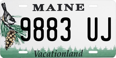 ME license plate 9883UJ