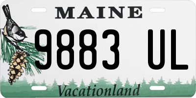 ME license plate 9883UL