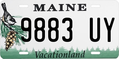 ME license plate 9883UY