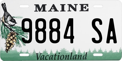 ME license plate 9884SA