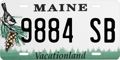 ME license plate 9884SB