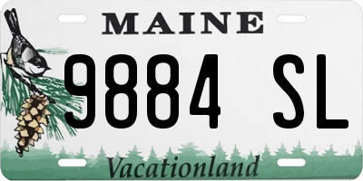 ME license plate 9884SL