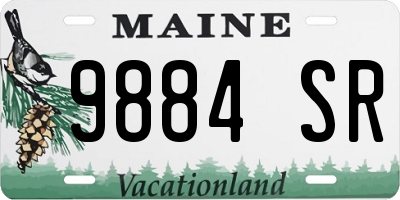 ME license plate 9884SR