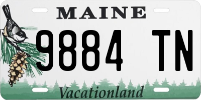 ME license plate 9884TN