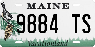 ME license plate 9884TS