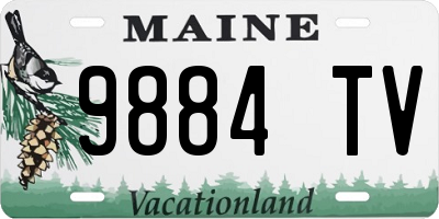 ME license plate 9884TV