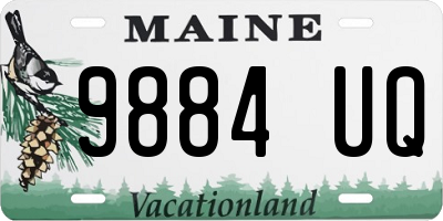 ME license plate 9884UQ