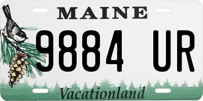 ME license plate 9884UR