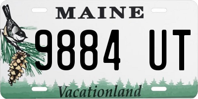 ME license plate 9884UT