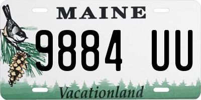 ME license plate 9884UU