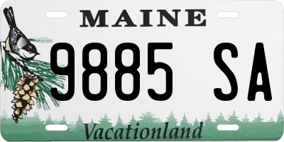 ME license plate 9885SA