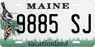 ME license plate 9885SJ