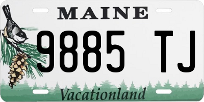 ME license plate 9885TJ