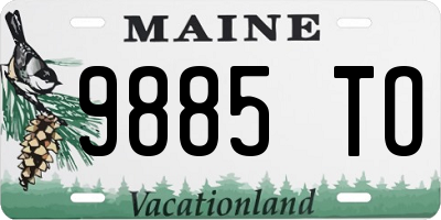 ME license plate 9885TO