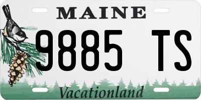 ME license plate 9885TS