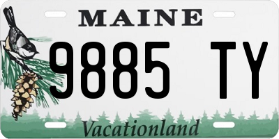 ME license plate 9885TY