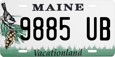 ME license plate 9885UB