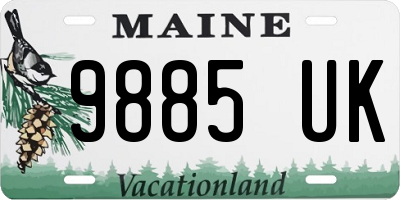 ME license plate 9885UK