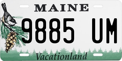 ME license plate 9885UM