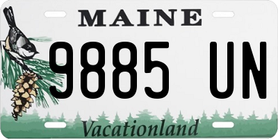 ME license plate 9885UN
