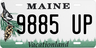 ME license plate 9885UP