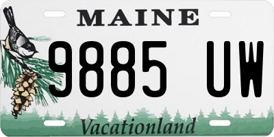 ME license plate 9885UW