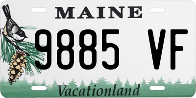 ME license plate 9885VF