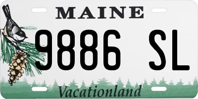 ME license plate 9886SL