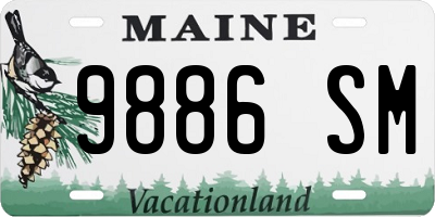 ME license plate 9886SM