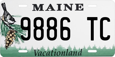 ME license plate 9886TC