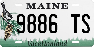 ME license plate 9886TS