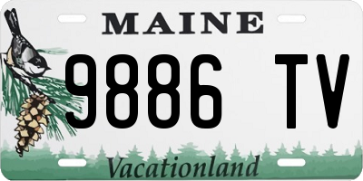 ME license plate 9886TV