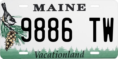 ME license plate 9886TW