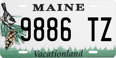 ME license plate 9886TZ