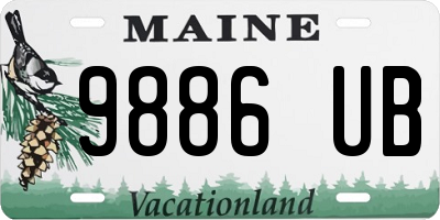 ME license plate 9886UB