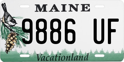 ME license plate 9886UF