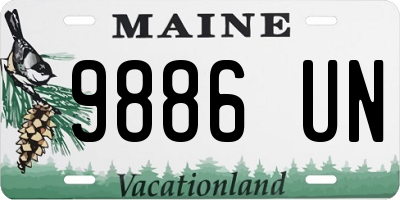ME license plate 9886UN