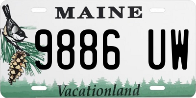 ME license plate 9886UW