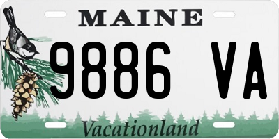 ME license plate 9886VA