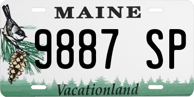 ME license plate 9887SP