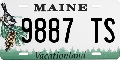 ME license plate 9887TS