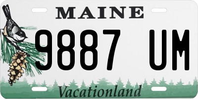 ME license plate 9887UM