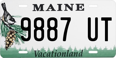 ME license plate 9887UT