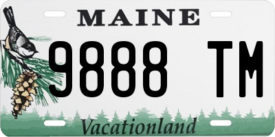 ME license plate 9888TM