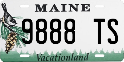 ME license plate 9888TS