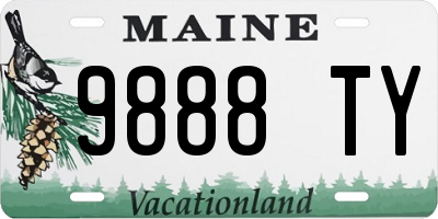 ME license plate 9888TY