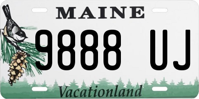 ME license plate 9888UJ