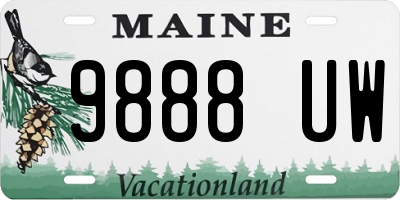 ME license plate 9888UW